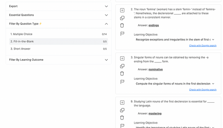 MultipleQuestionTypes
